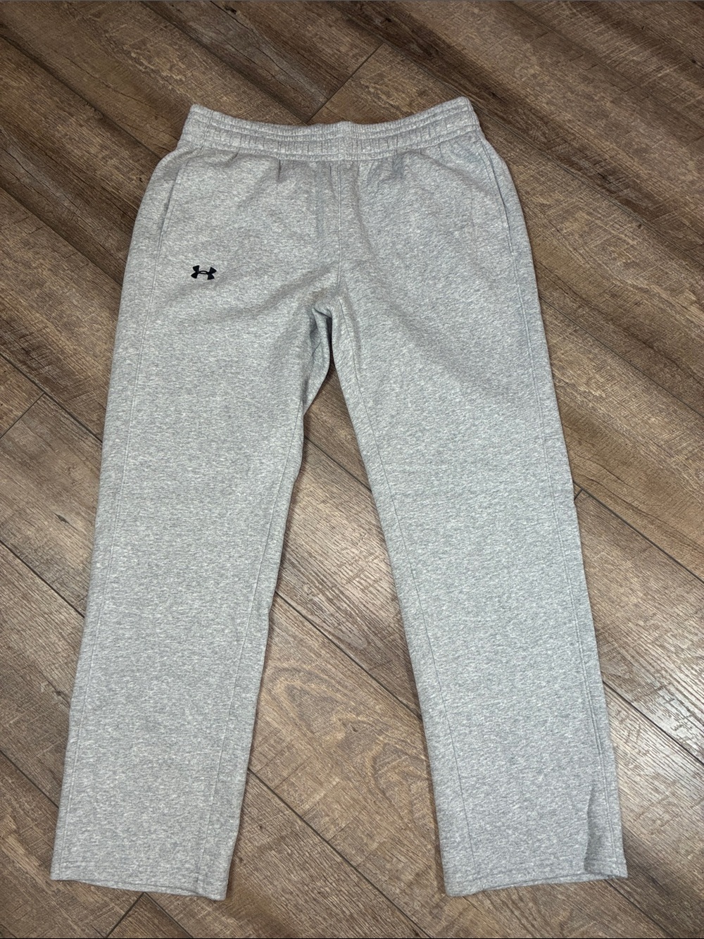 Under Armour Women's Light Gray Joggers with Logo Large